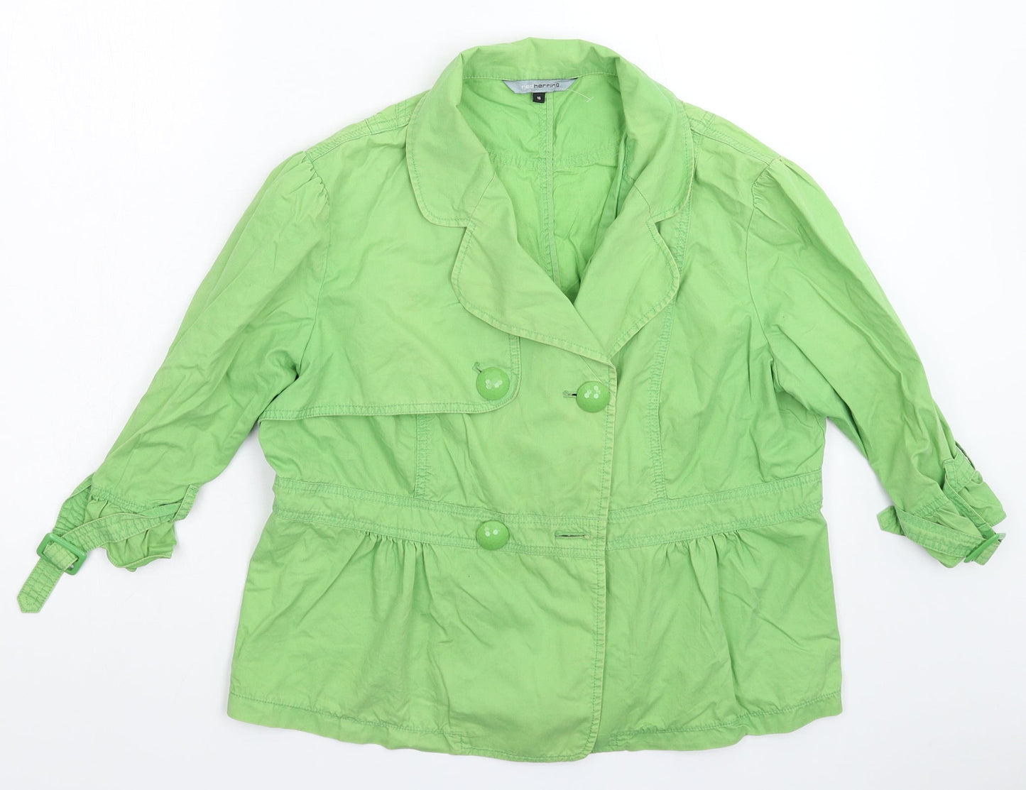 Womens UK Size 16 Red Herring Green Jacket
