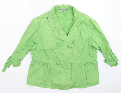 Womens UK Size 16 Red Herring Green Jacket