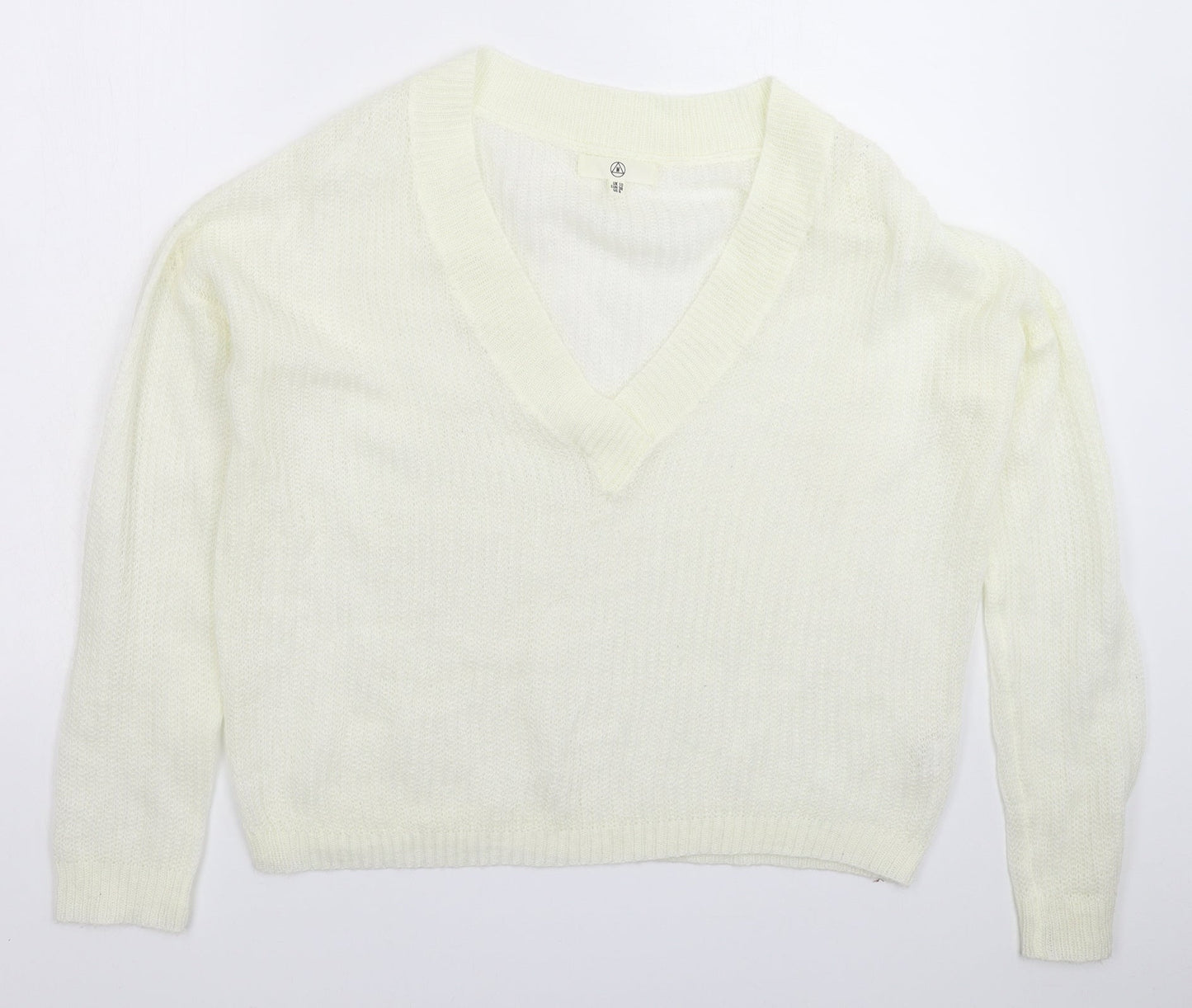 Womens UK Size 10 Missguided White Pullover Jumper