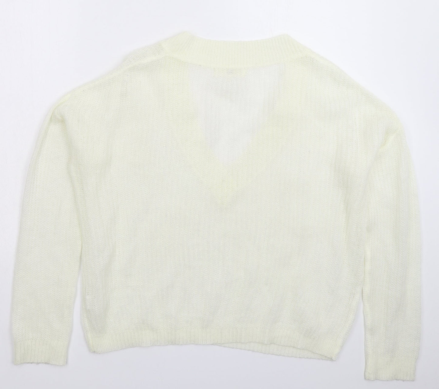 Womens UK Size 10 Missguided White Pullover Jumper