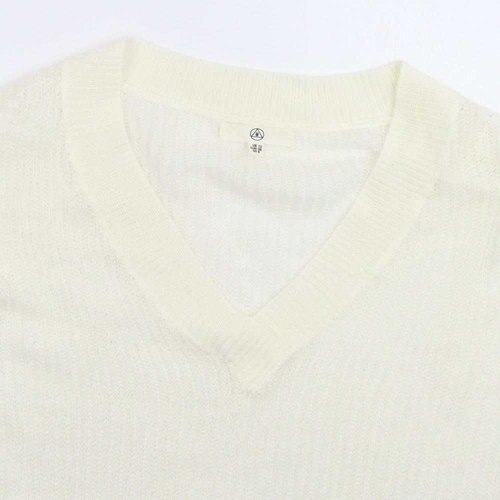 Womens UK Size 10 Missguided White Pullover Jumper