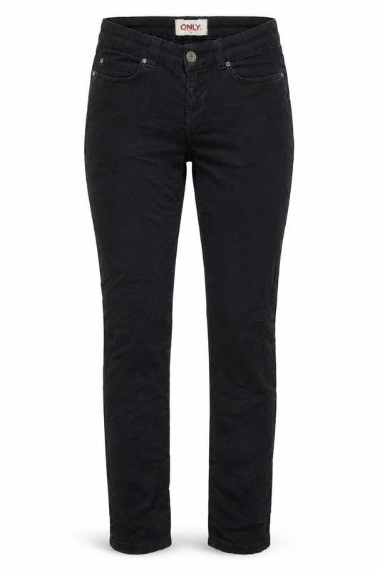 Front view of Only women’s black denim skinny jeans, size UK 26, in, 31-inch leg