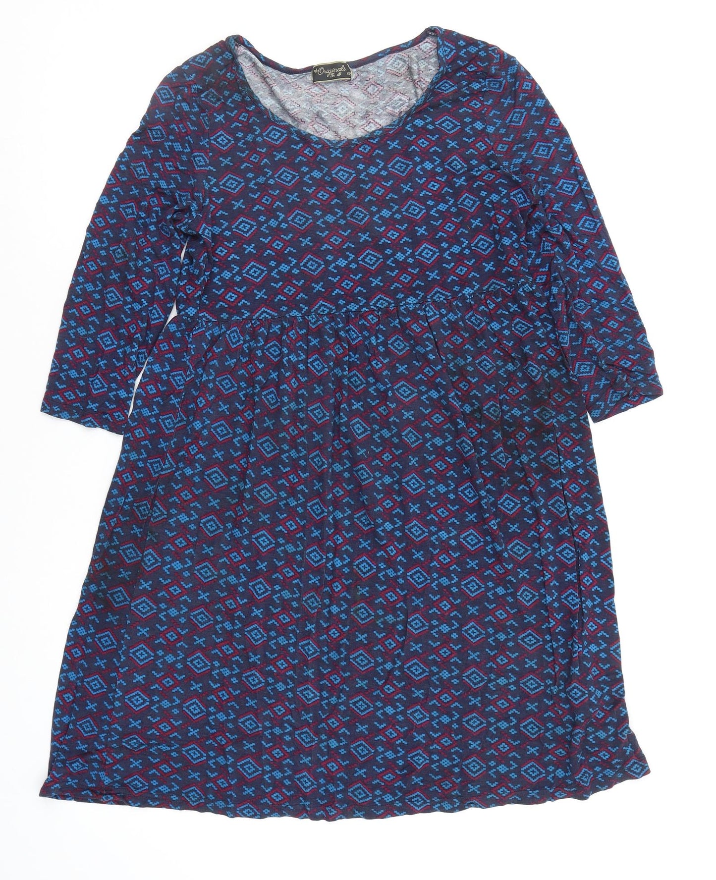 originals Womens Multicoloured Geometric  Fit & Flare  Size 12