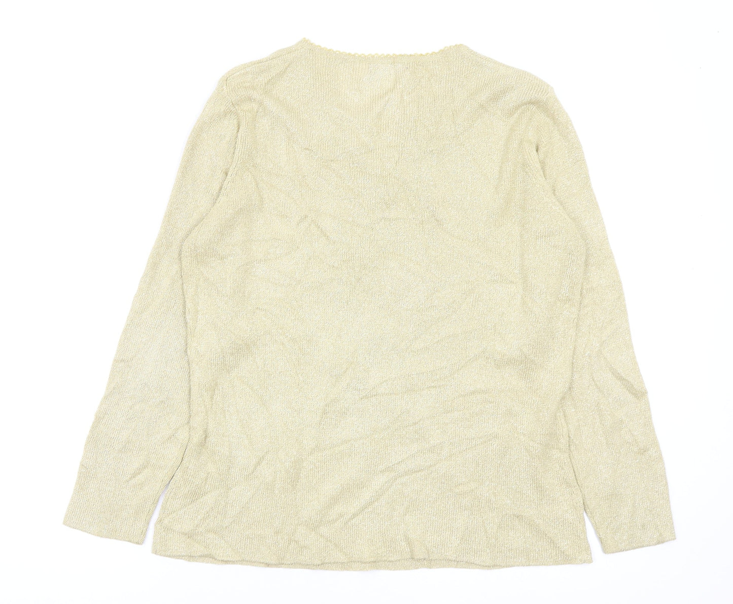 Womens UK Size 14 Berkertex Gold Pullover Jumper