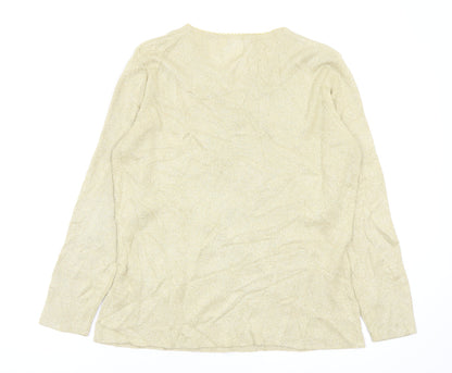 Womens UK Size 14 Berkertex Gold Pullover Jumper