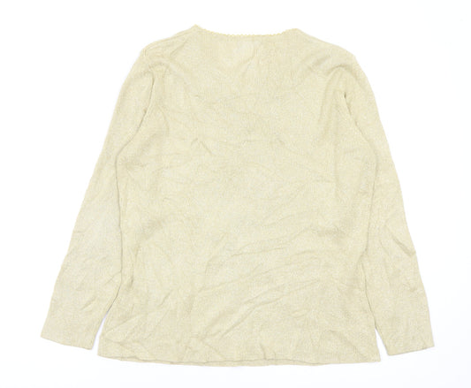 Womens UK Size 14 Berkertex Gold Pullover Jumper