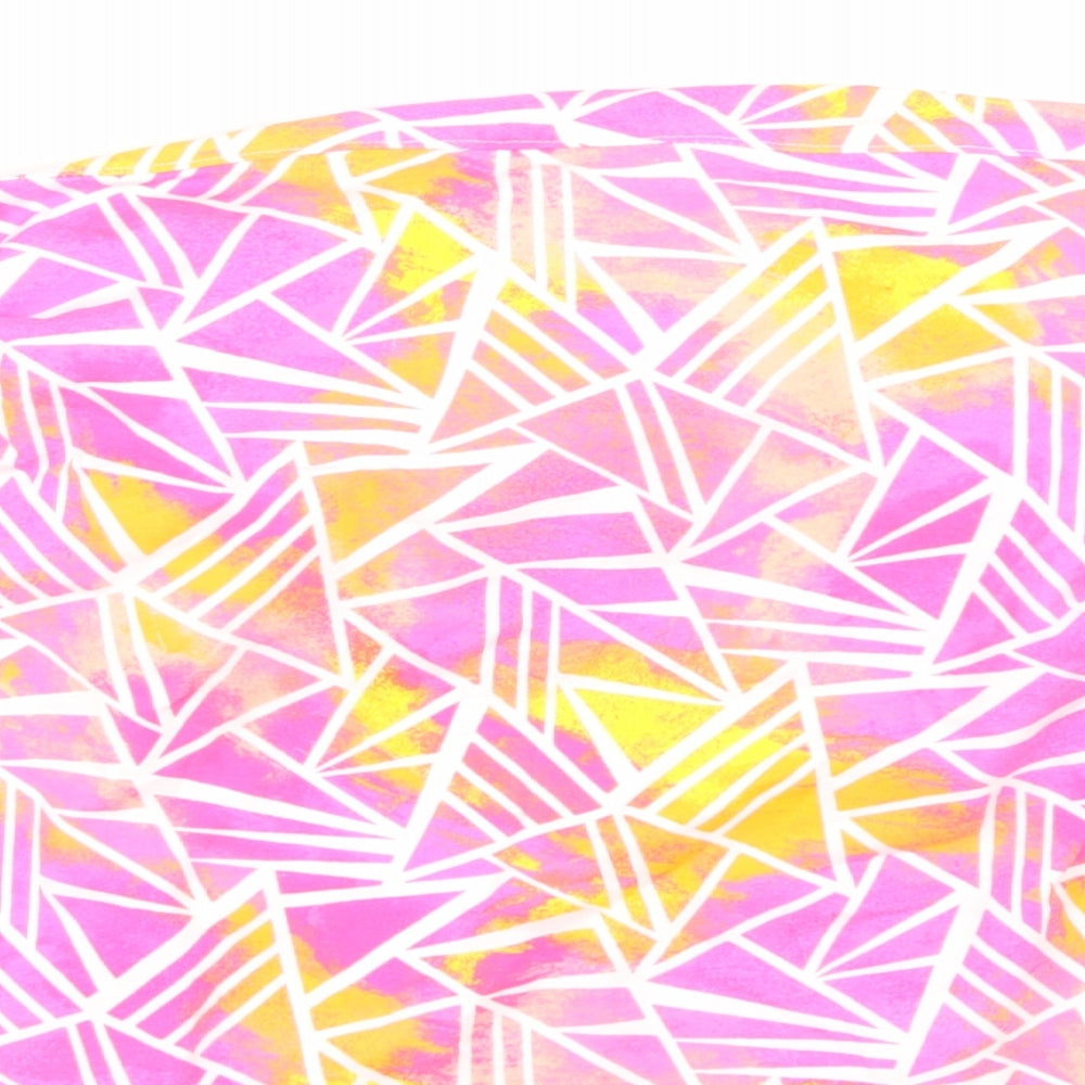 Papaya Womens Multicoloured Geometric  Wrap T-Shirt Size 12  - Summer