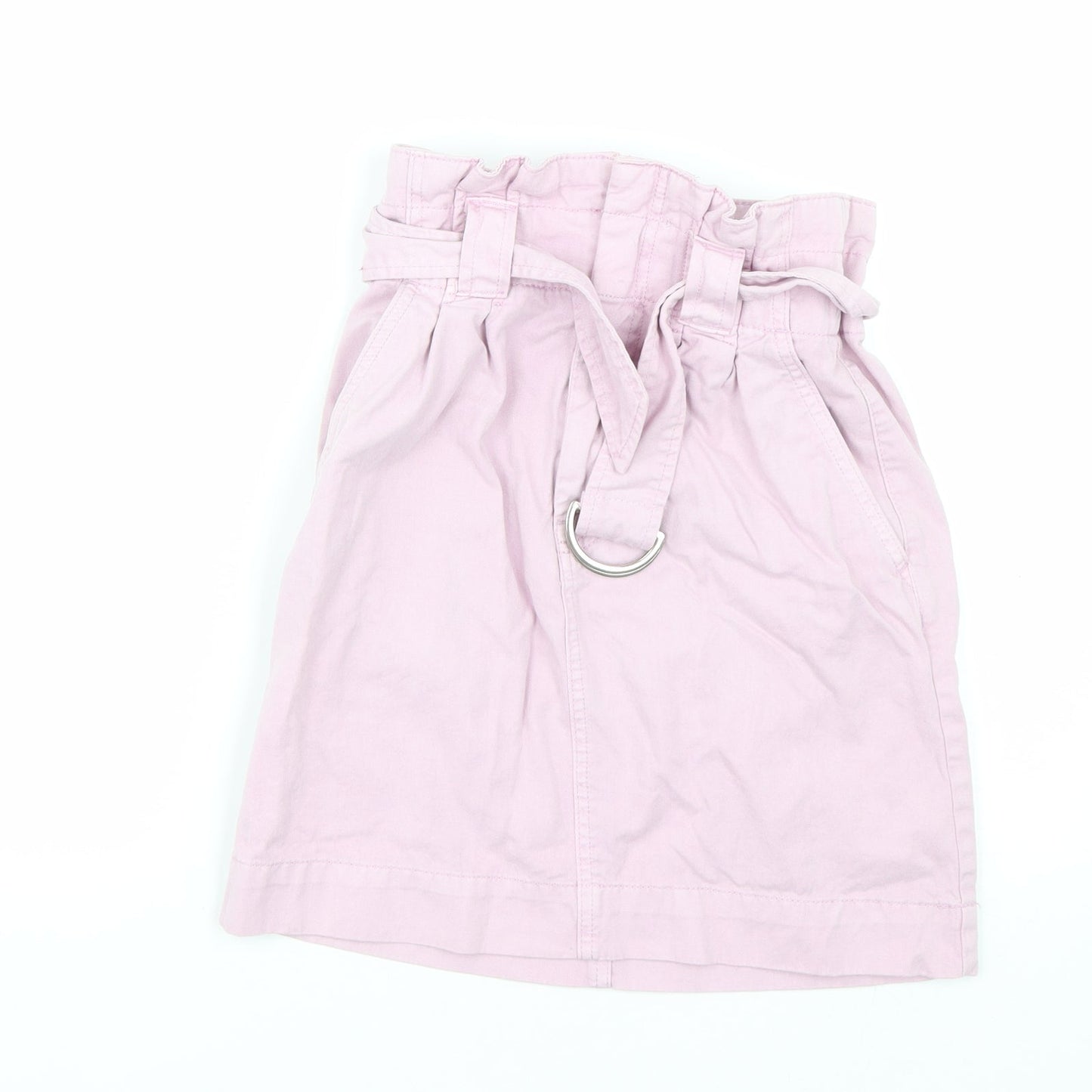 H&M Womens Pink  Denim Mini Skirt Size 28 in