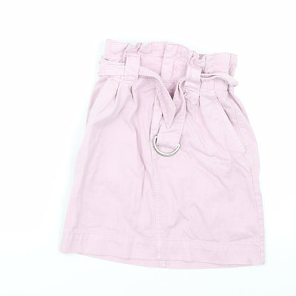 H&M Womens Pink  Denim Mini Skirt Size 28 in