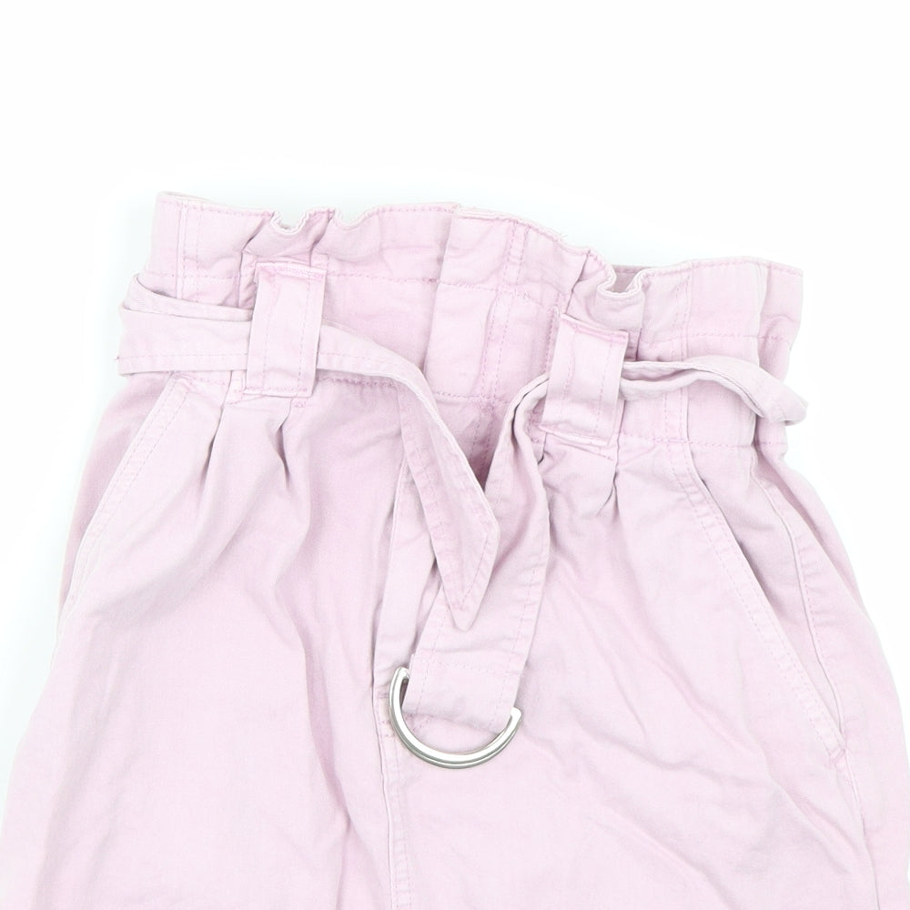 H&M Womens Pink  Denim Mini Skirt Size 28 in