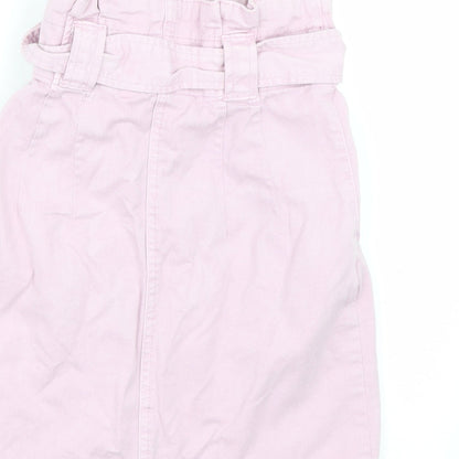 H&M Womens Pink  Denim Mini Skirt Size 28 in