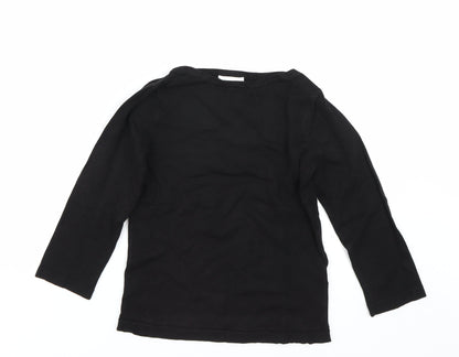 Womens UK Size XS H&M Black Basic T-Shirt