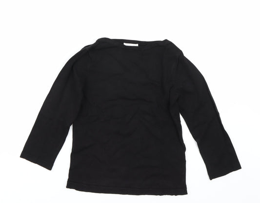 Womens UK Size XS H&M Black Basic T-Shirt