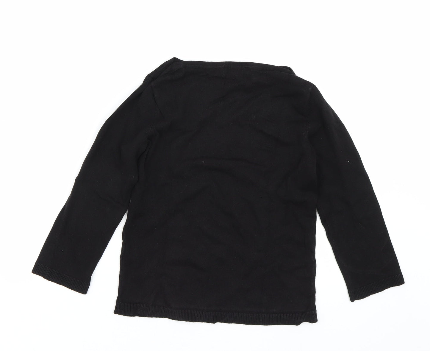 Womens UK Size XS H&M Black Basic T-Shirt