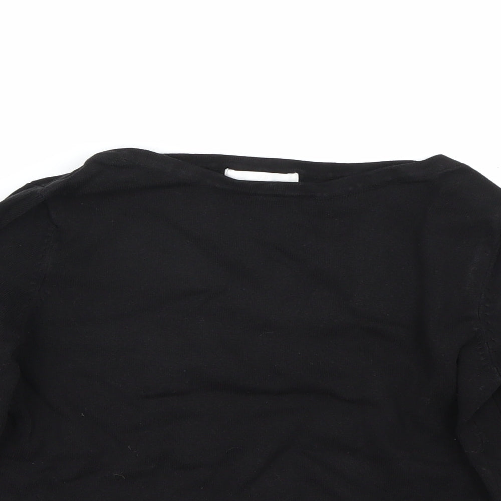 Womens UK Size XS H&M Black Basic T-Shirt