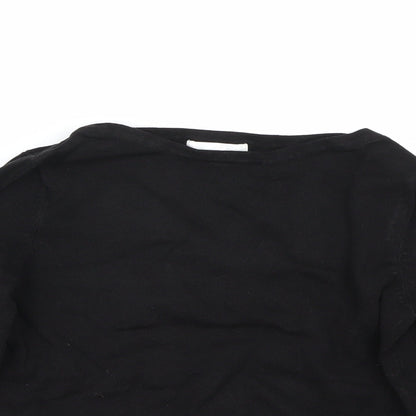 Womens UK Size XS H&M Black Basic T-Shirt