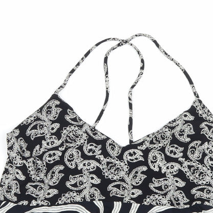Womens UK Size 8 Topshop Black Cropped Tank