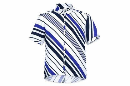 Front view of River Island girls’ multicoloured striped basic button-up, size 9-10, years