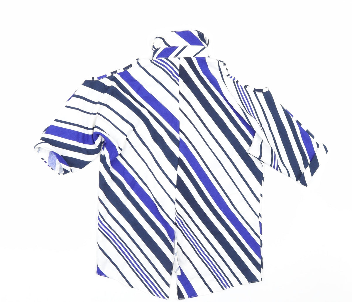 Back view of River Island girls’ multicoloured striped basic button-up, size 9-10, years