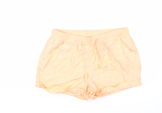 Atmosphere Womens Orange   Paperbag Shorts Size 10