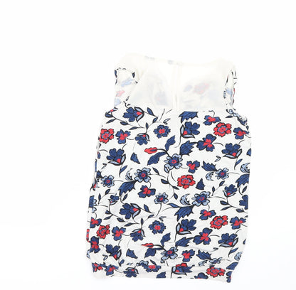 Womens UK Size S Preworn White Basic Tank