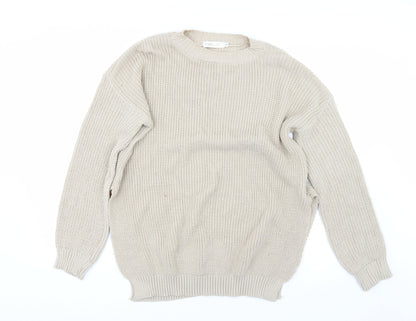 Womens UK Size L Femme Luxe Brown Pullover Jumper