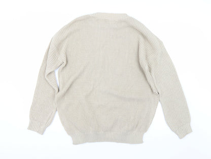 Womens UK Size L Femme Luxe Brown Pullover Jumper