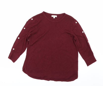Womens UK Size M Monsoon Red Pullover Jumper