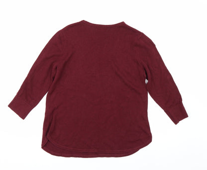 Womens UK Size M Monsoon Red Pullover Jumper