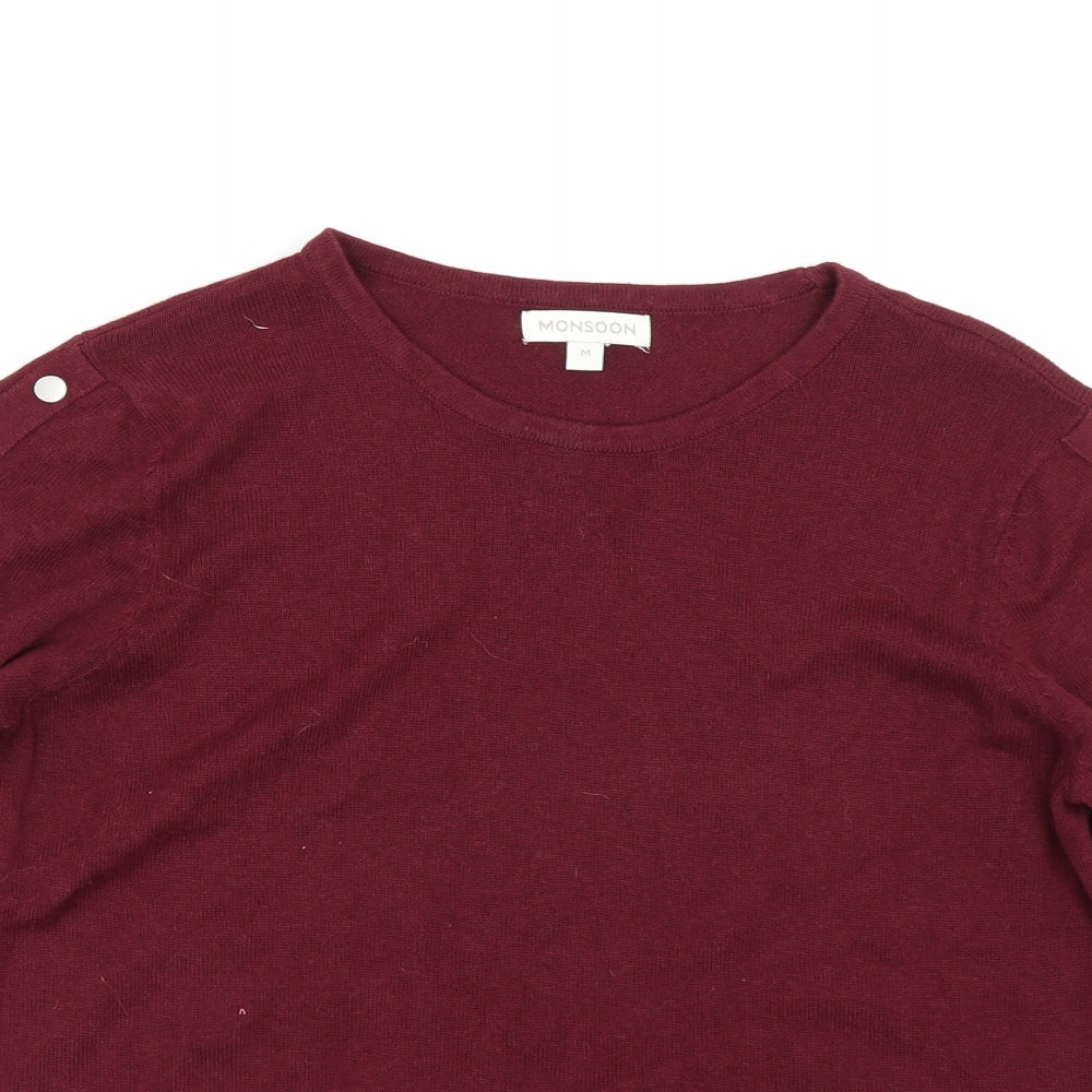 Womens UK Size M Monsoon Red Pullover Jumper