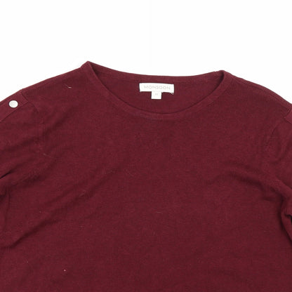 Womens UK Size M Monsoon Red Pullover Jumper