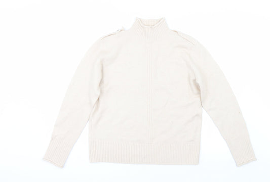 Womens UK Size 10 Warehouse Beige Pullover Jumper