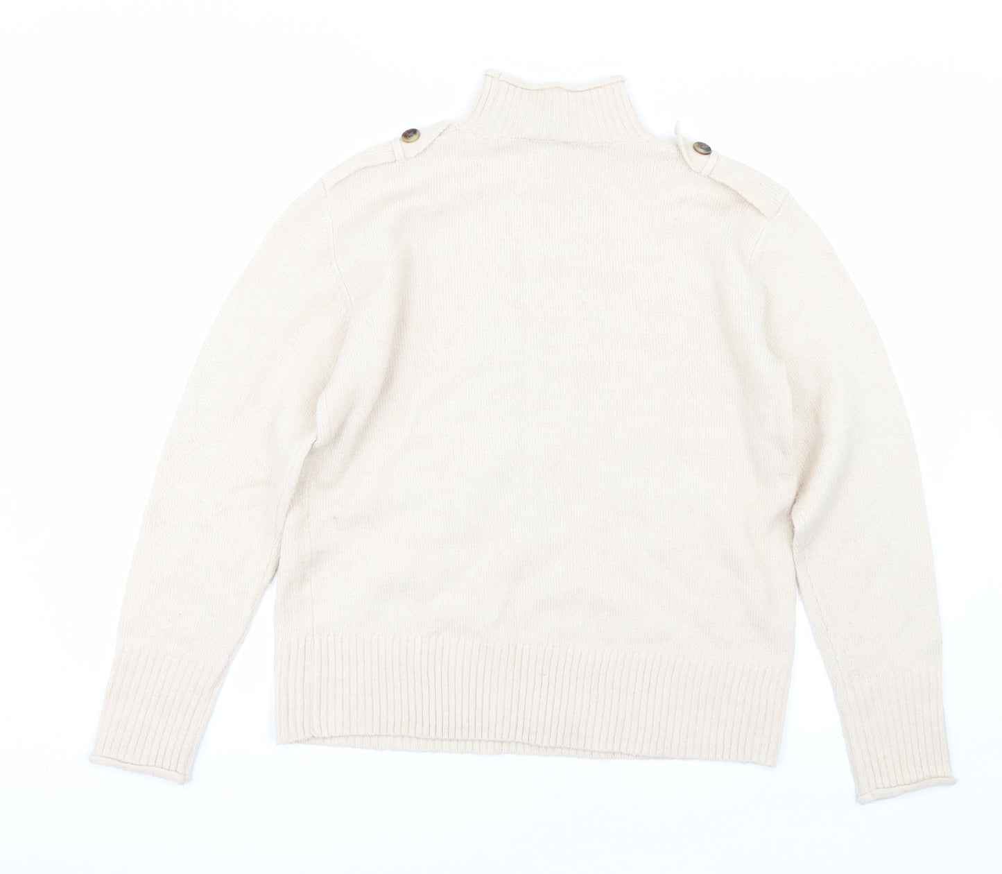 Womens UK Size 10 Warehouse Beige Pullover Jumper