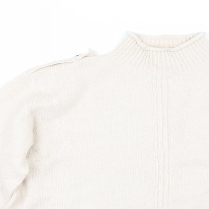 Womens UK Size 10 Warehouse Beige Pullover Jumper