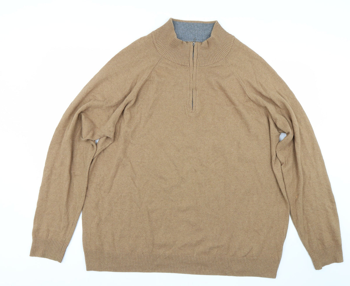 Additional front view of Williams & brown men’s brown jumper, size XL