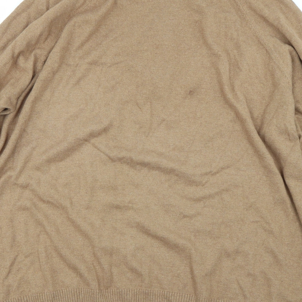 Brand and care label for Williams & brown men’s brown jumper, size XL