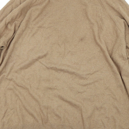 Brand and care label for Williams & brown men’s brown jumper, size XL