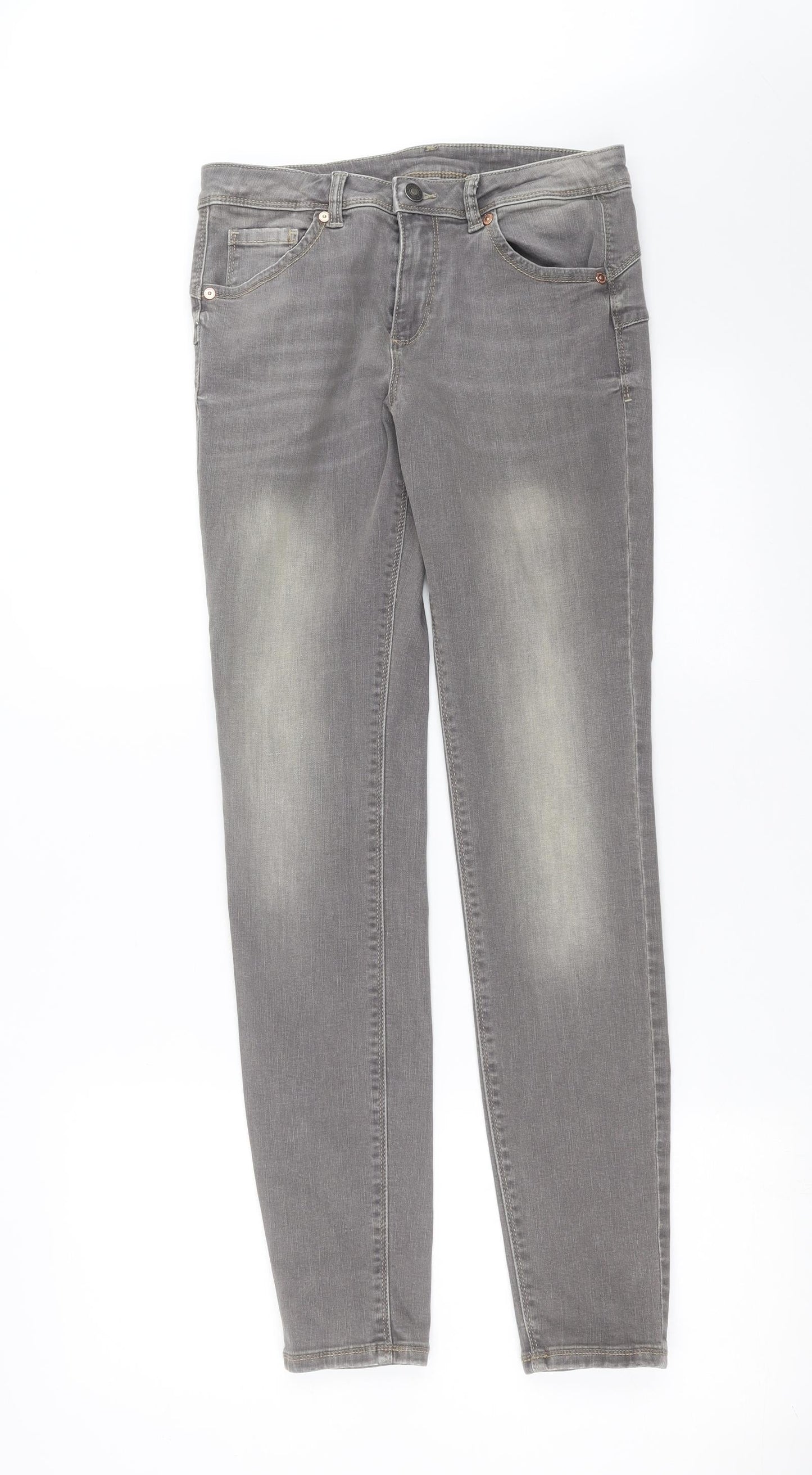Womens UK Size 28 in Preworn Extra-Slim Fit Skinny Grey Jeans
