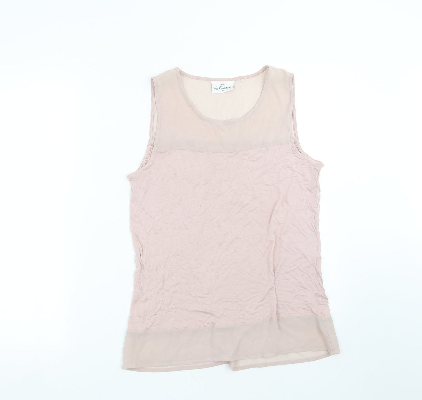 Womens UK Size 12 NEXT Pink Basic Blouse