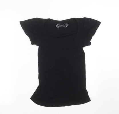secret possessions Womens Black Solid  Top Pyjama Top Size 12