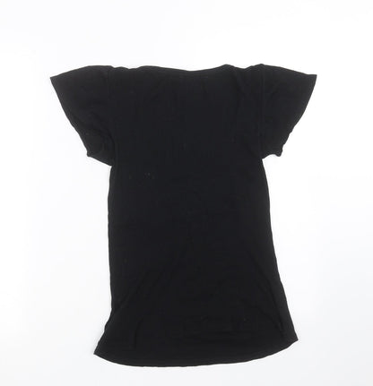 secret possessions Womens Black Solid  Top Pyjama Top Size 12