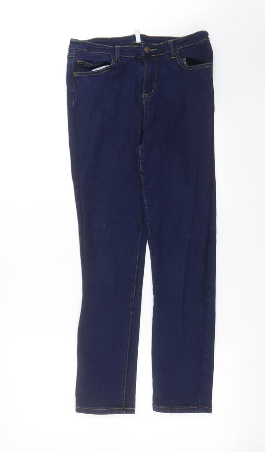 INTUITION Womens Blue  Denim Skinny Jeans Size 16 L28 in