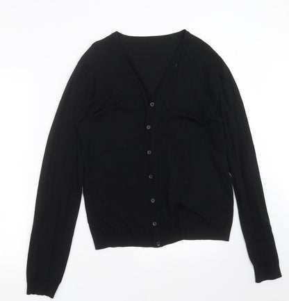 George Girls Black  Knit Cardigan Jumper Size L  - 17-18 years