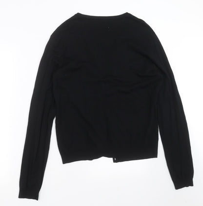 George Girls Black  Knit Cardigan Jumper Size L  - 17-18 years