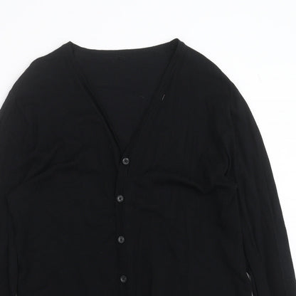 George Girls Black  Knit Cardigan Jumper Size L  - 17-18 years