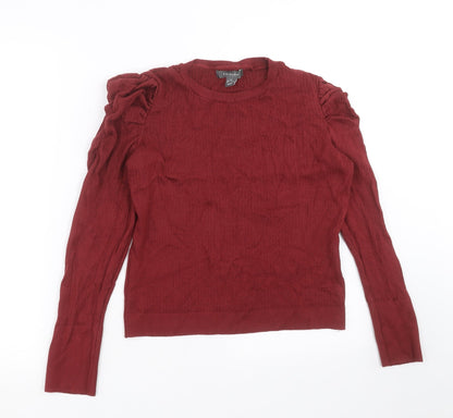 Primark Womens Red  Knit Pullover Jumper Size M