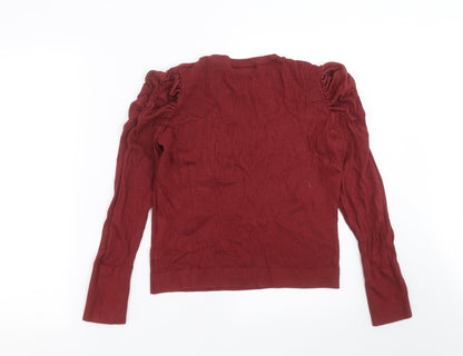 Primark Womens Red  Knit Pullover Jumper Size M