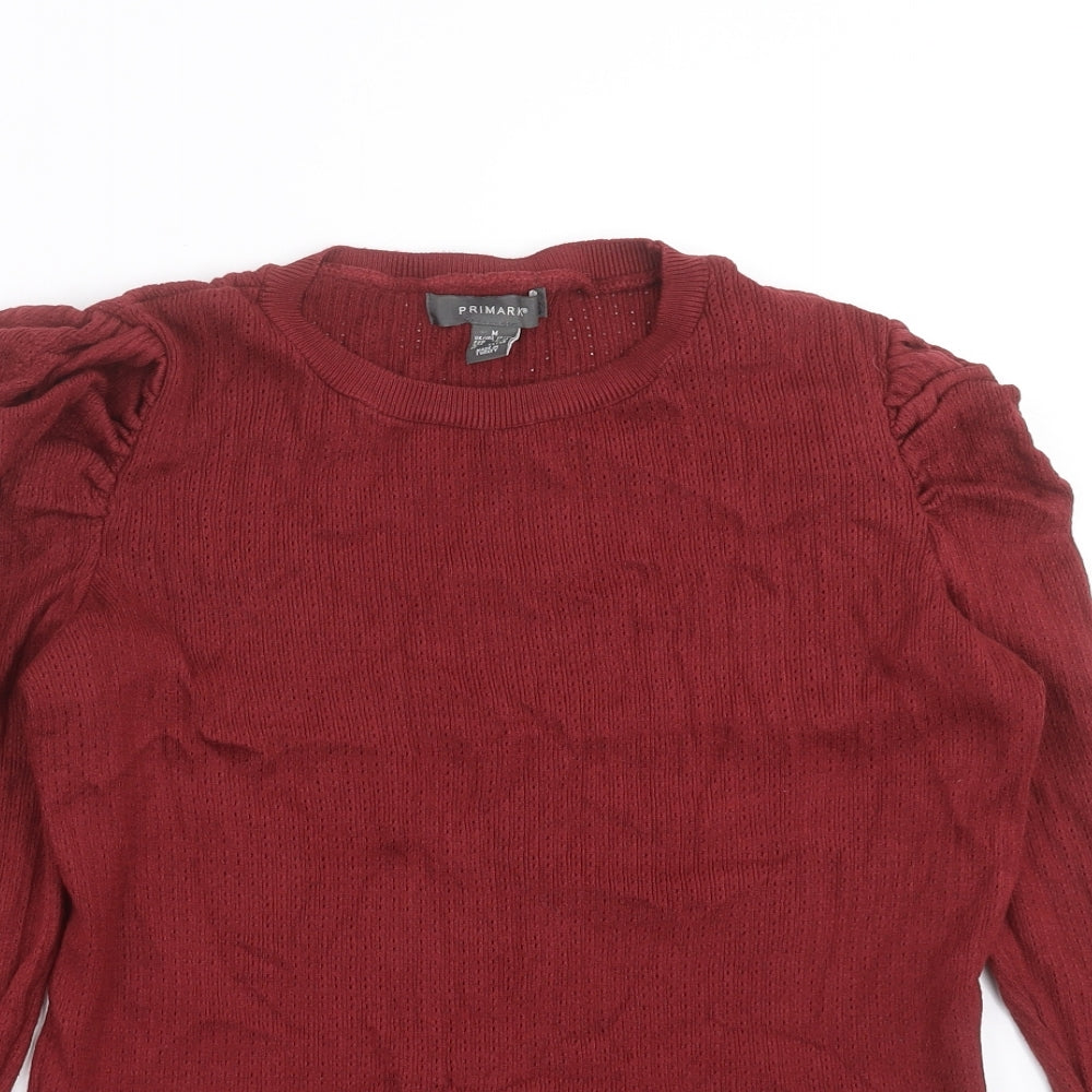 Primark Womens Red  Knit Pullover Jumper Size M