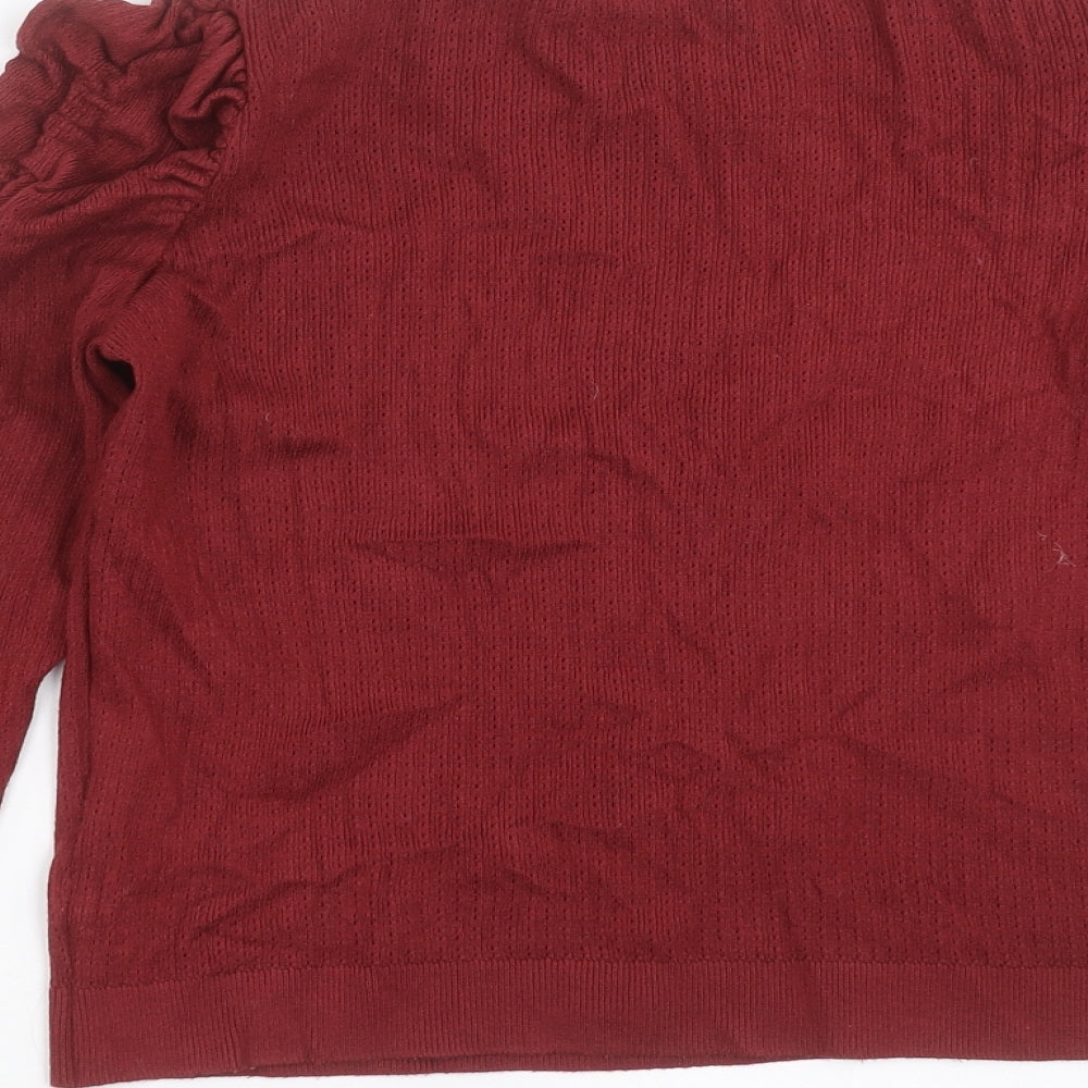 Primark Womens Red  Knit Pullover Jumper Size M