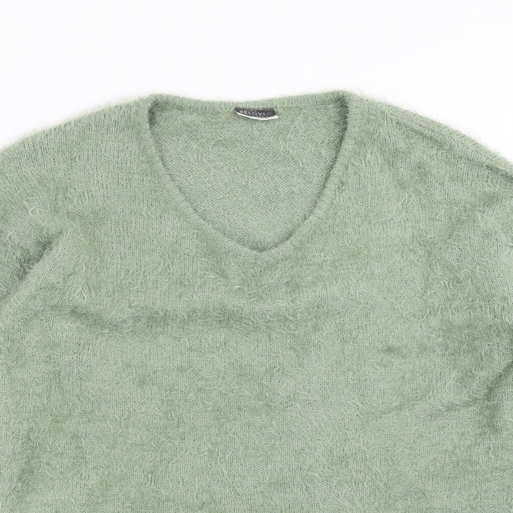 Womens UK Size XL BELOVED Green Pullover Jumper